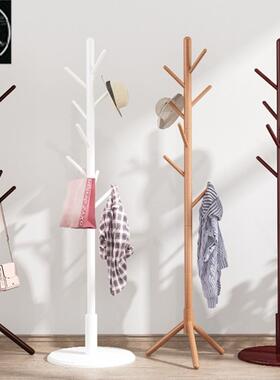 Big coat rack stand clothes holder hat hanger wooden cloth
