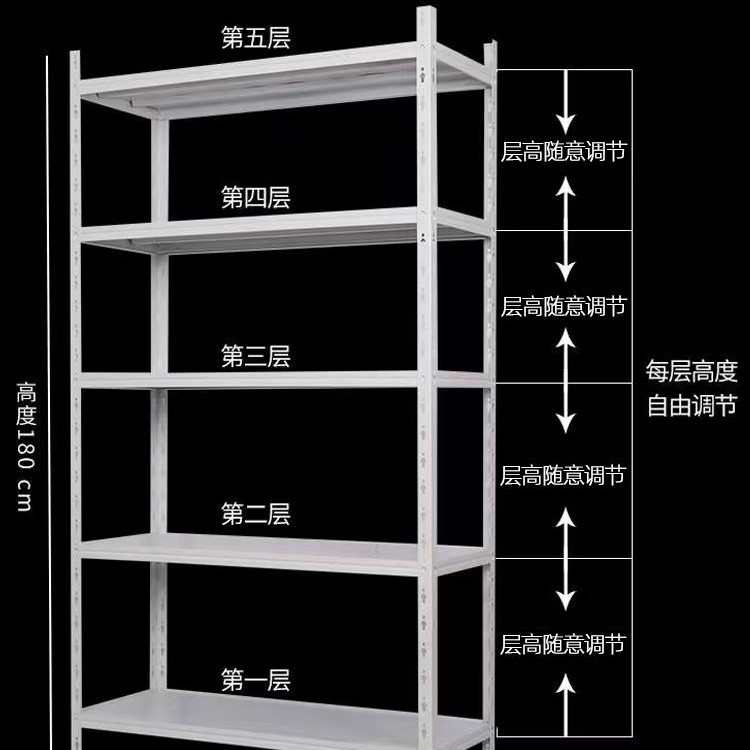 置物架多层加厚角钢货架展示架家用可调节仓储置物架超市储物铁架
