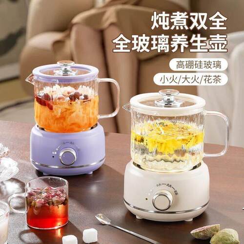 一人小型热水壶养生壶迷你办公室小型全自动保温高硅煮茶硼玻璃茶