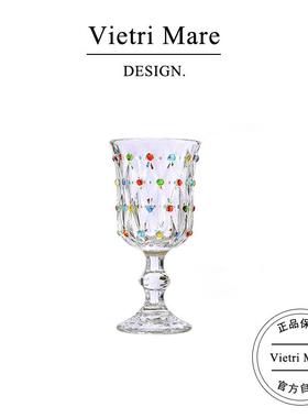 Vietri Mare玻璃杯复古波点高脚红酒杯葡萄酒酒杯送礼杯子丨哈珀