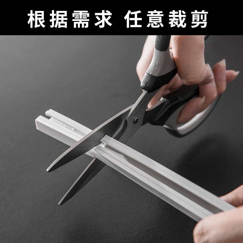 A6L窗帘轨道免打孔 门帘静音滑轨单轨顶装侧装窗帘配件粘贴滑