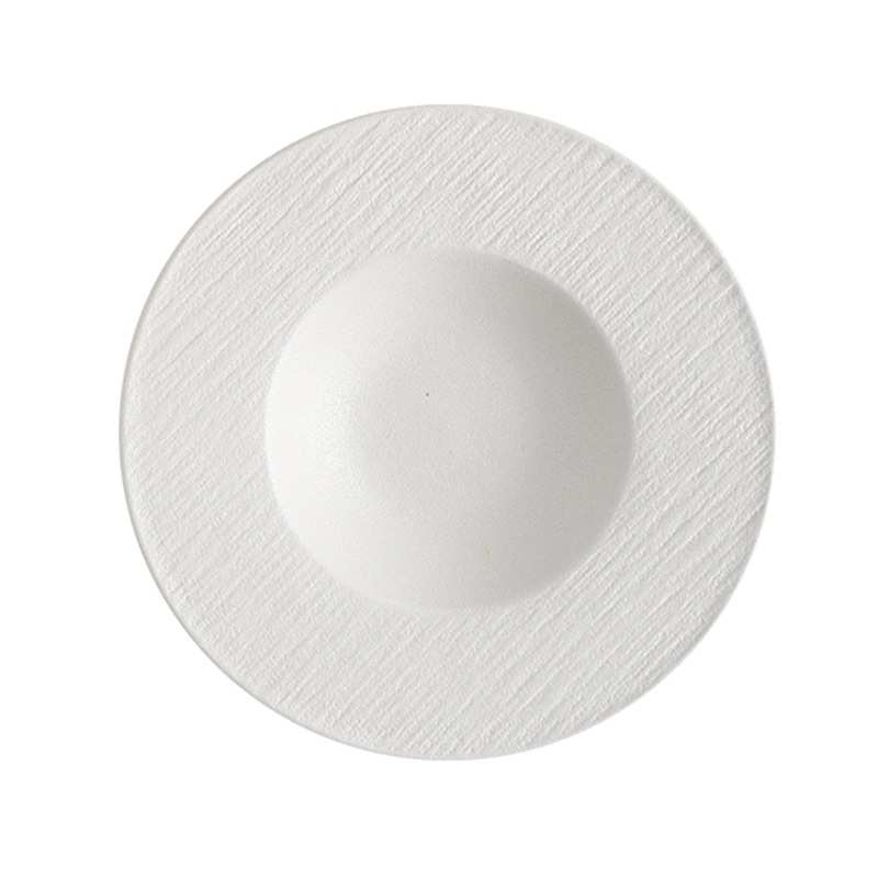 日式草帽盘陶瓷深盘岩石纹西餐盘意面盘汤盘高档餐具创意沙拉盘子