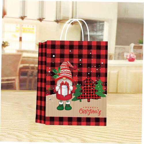 12pcs Christmas gift bag paper shopping bag gift 圣诞礼品袋