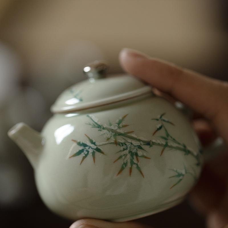 新款直销 秘黄釉纯全手工茶壶单人功夫茶具套装家用大小容量思亭