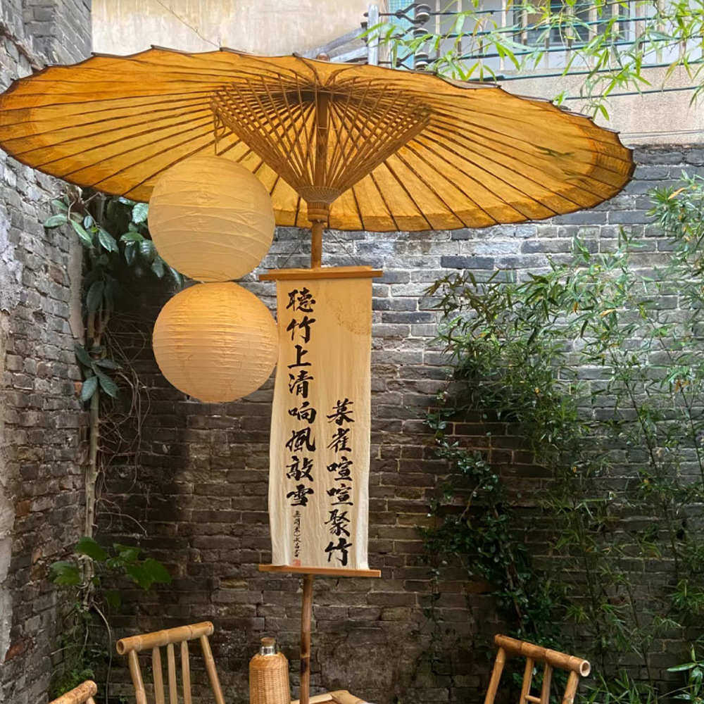 油纸大伞弄堂记忆伞围炉煮茶儿童伞尺寸吊顶装饰伞古典油纸