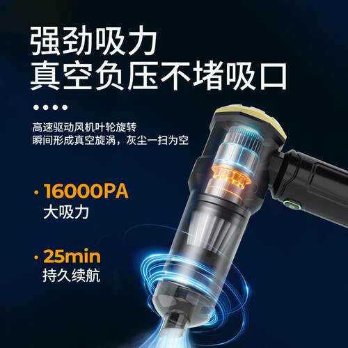 跨境吸尘器家用无线便携高速吹风机吸尘器车载吸吹一体无线大风力