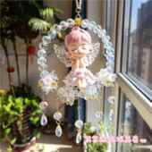 新款 汽车内挂件女创意车饰网红翅膀挂件镶视水钻守护天载使车后镜