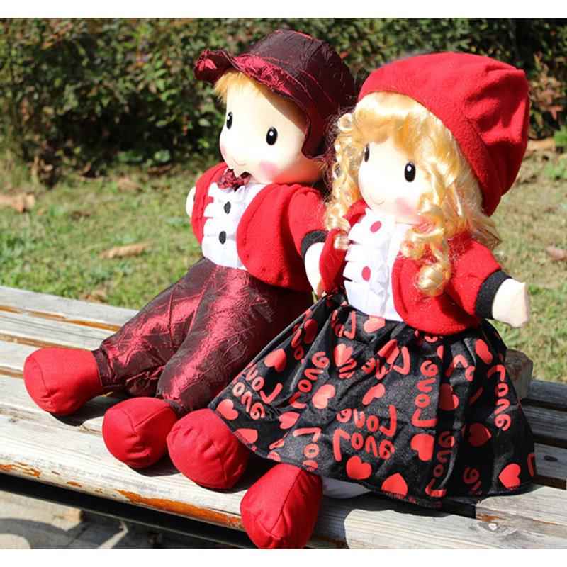 高档结婚庆压床娃娃抱枕一对婚情侣娃娃毛绒具仔玩玩偶创意公结婚