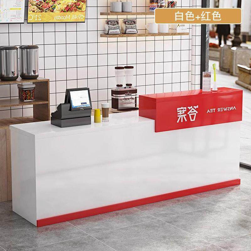 收银台简约柜台前台接待商用小型店铺吧台奶茶小吃店吧台餐饮店木
