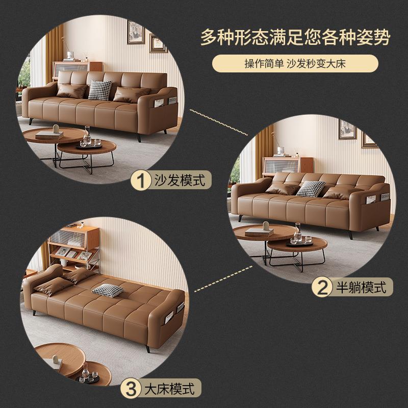 新款简约现代出租房三人沙发客厅卧室多功能小户型简易折叠沙发床