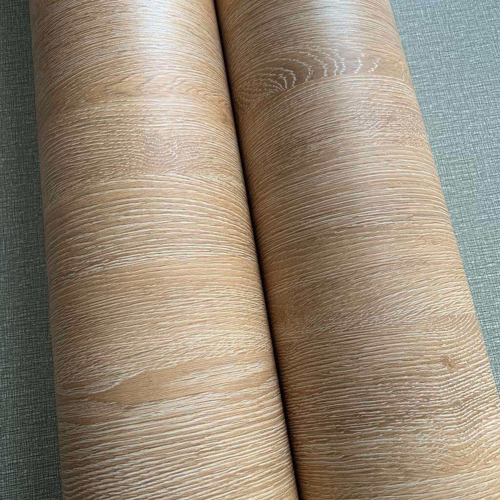 带导气槽橡木纹背胶自粘墙纸壁纸翻新贴纸pvc装饰贴膜波音软片
