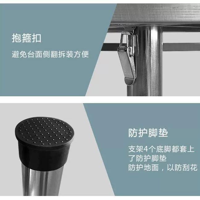PXT新款不钢桌圆折叠桌子出租桌房烤火家锈用桌夜市饭桌摆摊户外