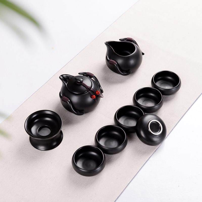 哥窑定窑玲珑镂空功夫茶具套装龙泉青瓷铁观音红茶岩茶中式家用