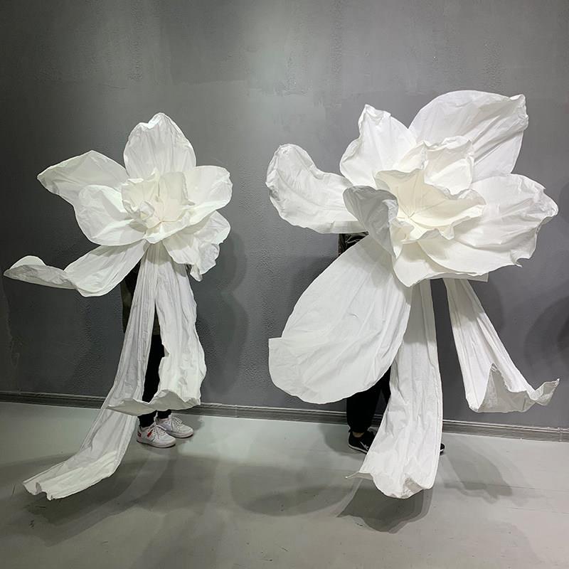 婚庆纸艺拖尾凤蝶大花手工花巨型立体纸花美塑花婚礼板背景道具