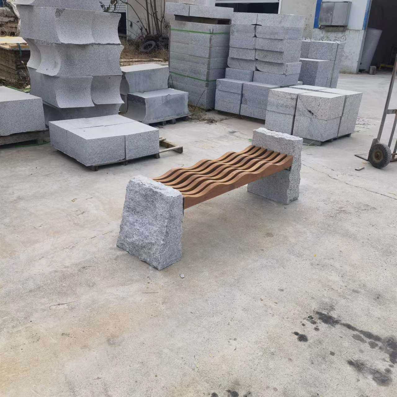 户外大理石坐凳公园景区石头座椅园林景观石凳子小区广场座椅厂家