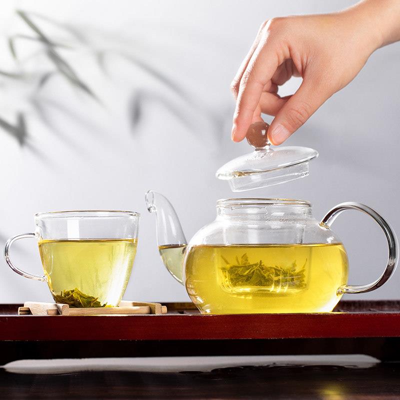 奇高玻璃茶具耐热茶壶带过滤内胆泡花茶壶加厚煮茶壶茶杯泡茶器