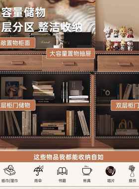 餐边柜靠墙一体储柜子XUS橱柜家用厨物房边柜置物收架客厅纳柜置