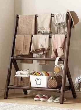 床室WGZ折卧叠衣帽架衣置物架民宿边晚上放服酒店床头落地挂衣架