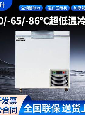 驰雪超低温冰柜零下60度138升商用海鲜深冷柜-80度实验室冷冻卧柜