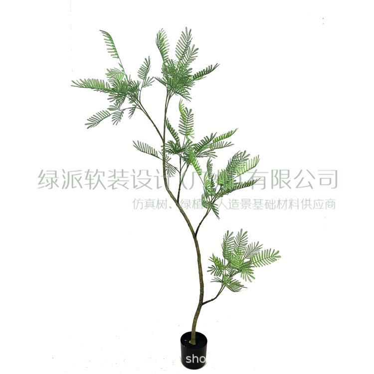 仿真植物公猴耳环0001树室盆景栽居家办室客厅盆装饰真绿植落地内