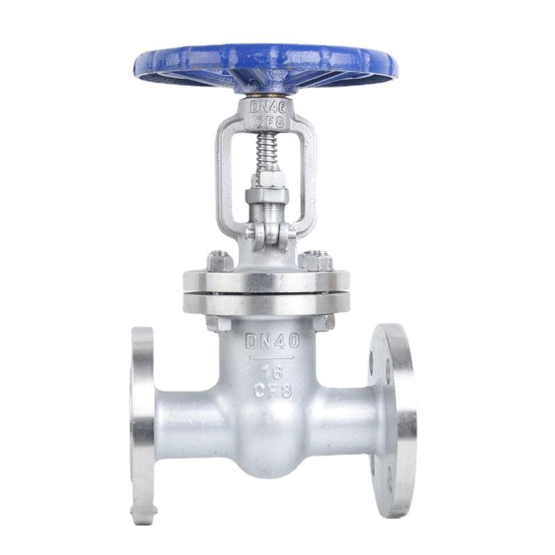 不锈钢法兰闸阀304手动开关水管Z41W-10Pdn2550钢制化工专用