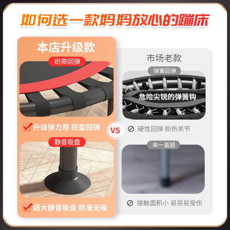 蹦蹦床室内小型家用跳跳床成人健身可折叠蹦床儿童弹跳床带扶手