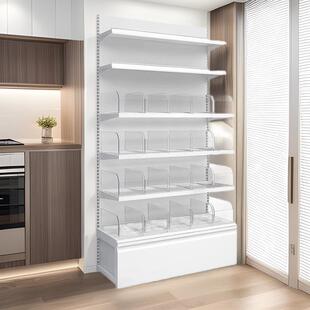 家用零食闲置货架中岛端头可调节超市散称小食品展示柜双面商用柜