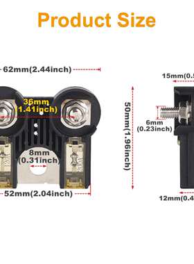 3孔200A/120Amp带螺母的电池熔断器，用于边缘熔断AE5Z-14526-B