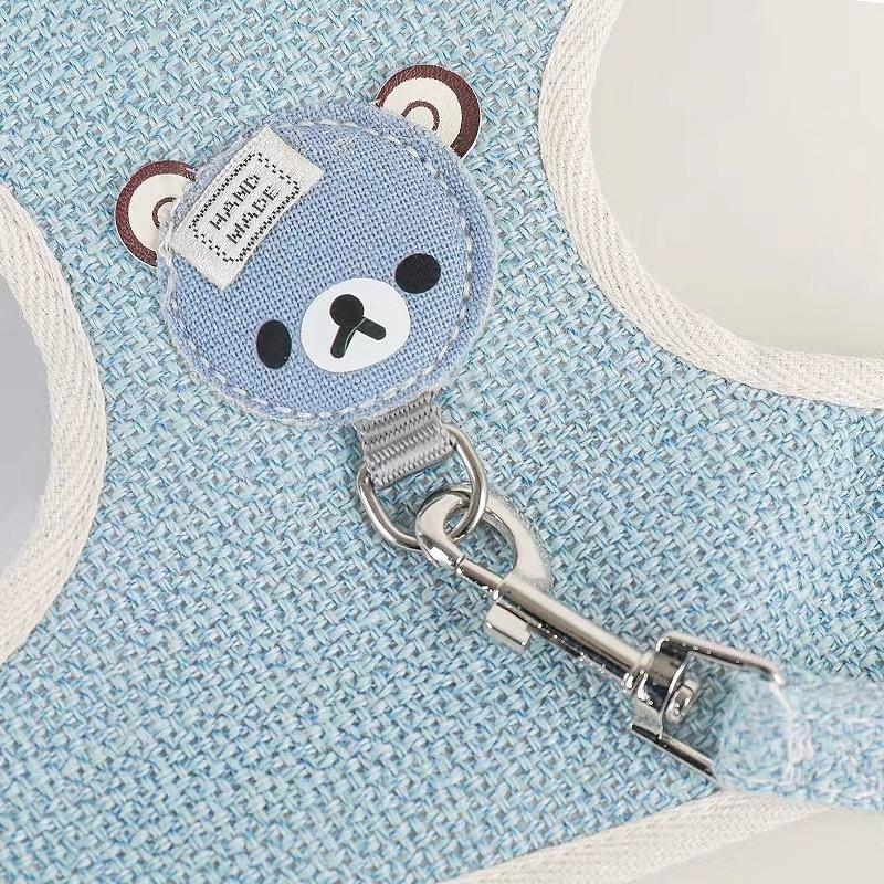 荷兰猪牵引绳溜侏儒兔龙猫松鼠豚鼠胸背带带牵引绳物外出神器