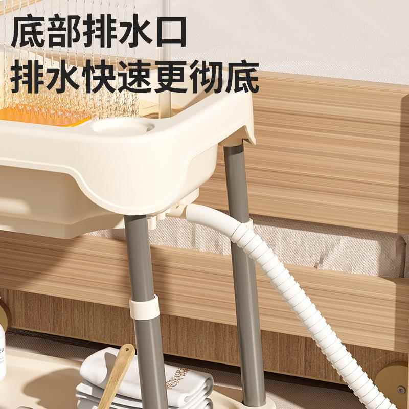 洗头老盆孕妇平GDA躺月洗头神家用卧器床病人子用人泡头盆水循环