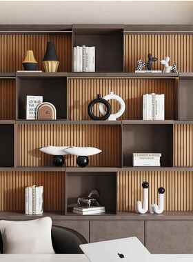 轻奢营销中心售楼处酒店大堂壁龛高级感软装饰品现代客厅别墅摆件