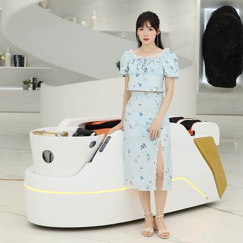 全自动智能电动按摩洗头床美发店发廊专用陶瓷盆洗头冲水按摩一体