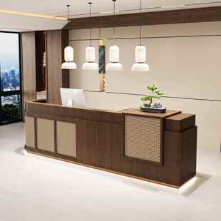 中古风收银台茶餐厅前台日韩料理店吧台禅意民宿接待台美容养生馆