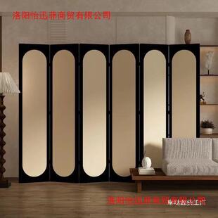 法式屏隔断客123123风厅折叠遮移动直播间背景装饰房卧室挡家用间