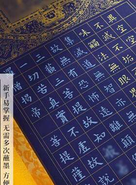 法书抄经本般若多菠萝心蜜经临摹本挂画轴小楷毛笔练字贴书法装XJ