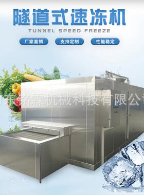 全自动压缩式速冻机商用海参对虾急挂冰流水线食品板带速冻机