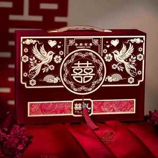 装彩礼钱的盒子彩礼箱20万现金礼盒10万订婚六样礼盒提亲聘金礼盒
