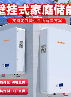 家用壁挂式太阳能光伏储能磷酸铁锂电池51.2v100Ah314Ah应急电源