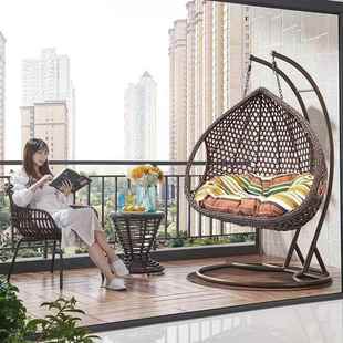 吊篮秋椅千摇篮户外吊椅家庭藤椅摇椅院AID台懒人卧室庭双阳人吊