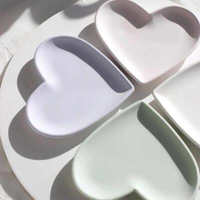 Heart Shape Tray Silicone Molds DIY Concrete Cement Plaster
