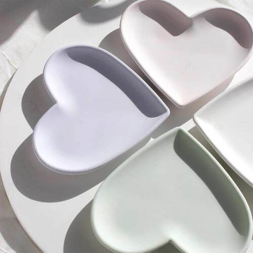 Heart Shape Tray Silicone Molds DIY Concrete Cement Plaster