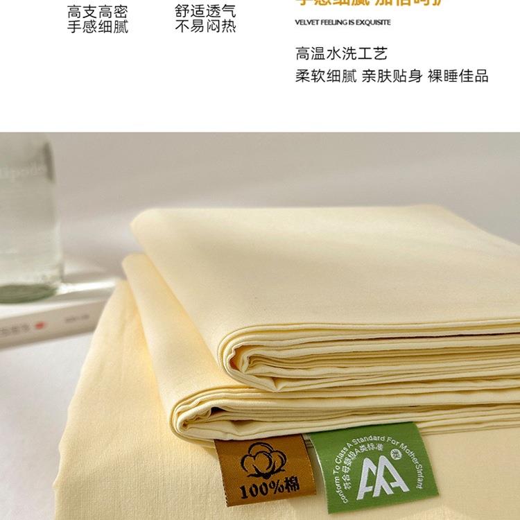 A类纯棉床单单件100春夏季纯色被单宿舍家用棉质床单