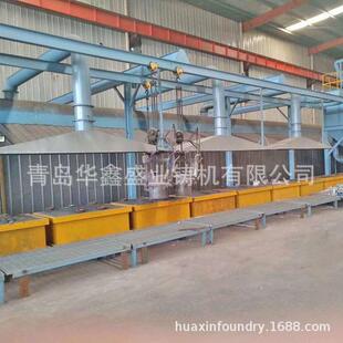 小型覆膜砂壳型线 青岛华鑫壳型浇注线 覆膜砂工艺 铸造流水线