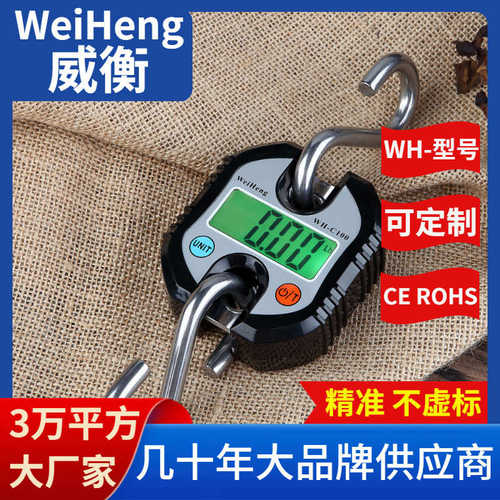 广州厂家批发WeiHeng威衡WH-C100握力计150公斤峰峰值电子秤
