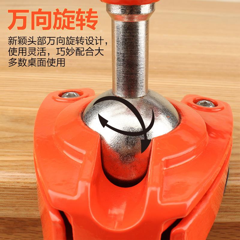 小美台科全钢多功虎钳型迷你万向桌虎家钳小台钳虎钳全钢重型用手
