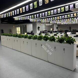 深圳办公室隔断柜家俱文件柜资料柜简约现代花草槽柜矮柜边柜木质