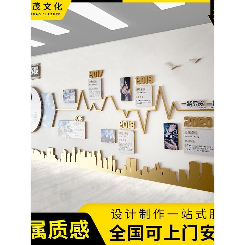 企业文化墙定制公司形象墙背景墙装饰会议室办公室走廊广告墙设计