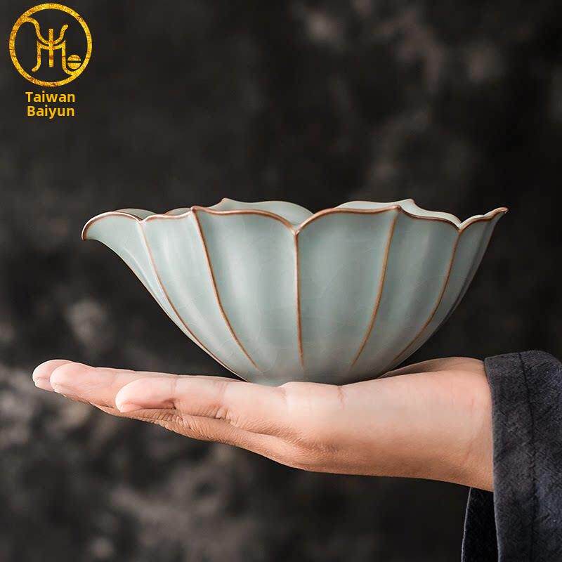 白云丘威郭文祥茶海如窑开片冰裂釉公平杯汝瓷茶具茶道配件茶隔板