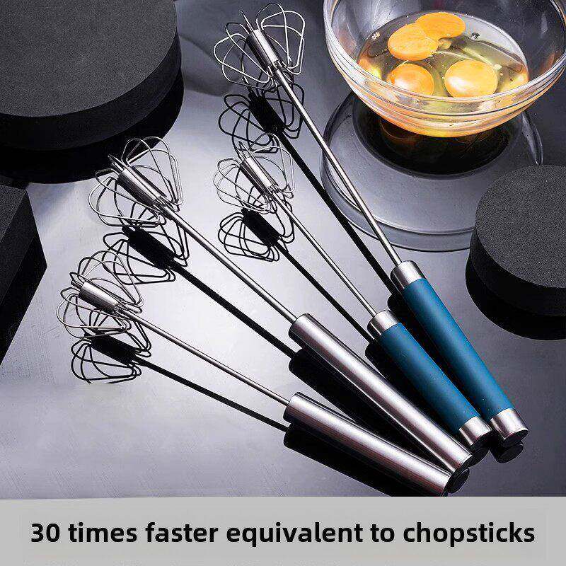 不锈钢半自动打蛋器厨房鸡蛋搅拌器奶油手动打发器打蛋棒烘培工具
