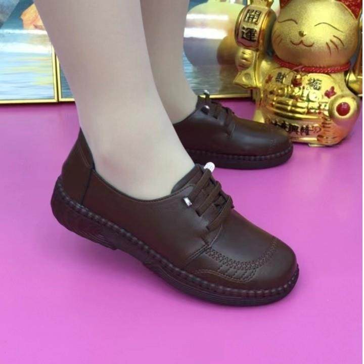 高档真皮单鞋女20软女2软3秋季新款妈妈鞋底软面防滑鞋平底中老年,女鞋,浅口单鞋,淘宝优惠券,粉丝福利购,淘宝优惠卷